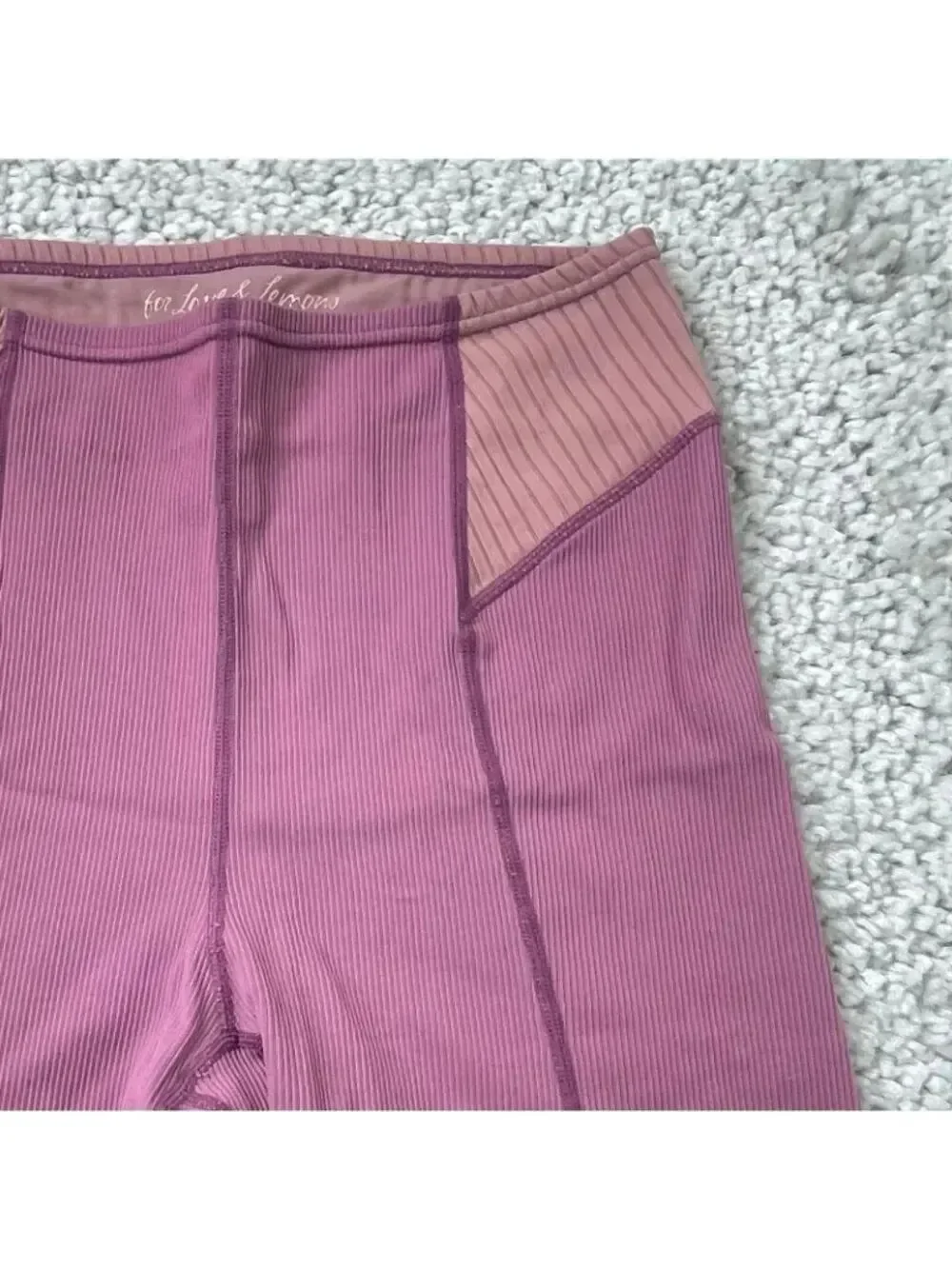 For Love & Lemons Dani Bike Shorts Mauve Pink Womens Medium